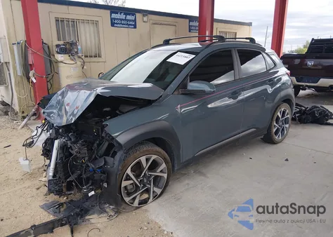 2022 Hyundai Kona Limited z USA, uszkodzony, nr VIN KM8K53A3XNU799446